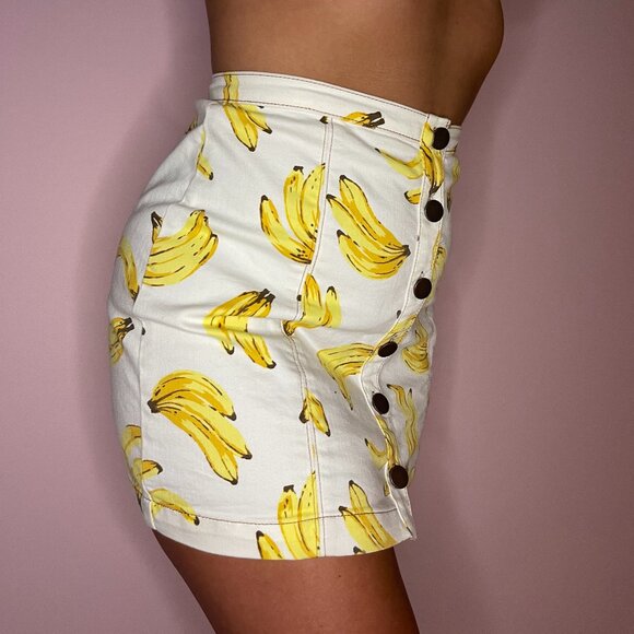 Button up denim banana skirt - Picture 6 of 7